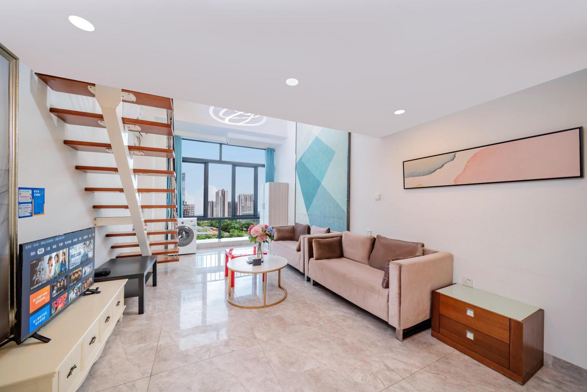 April Fair Duplex Apartment Guangzhou South Railway Station Ao Yuan Yue Shi Dai Branch Eksteriør bilde