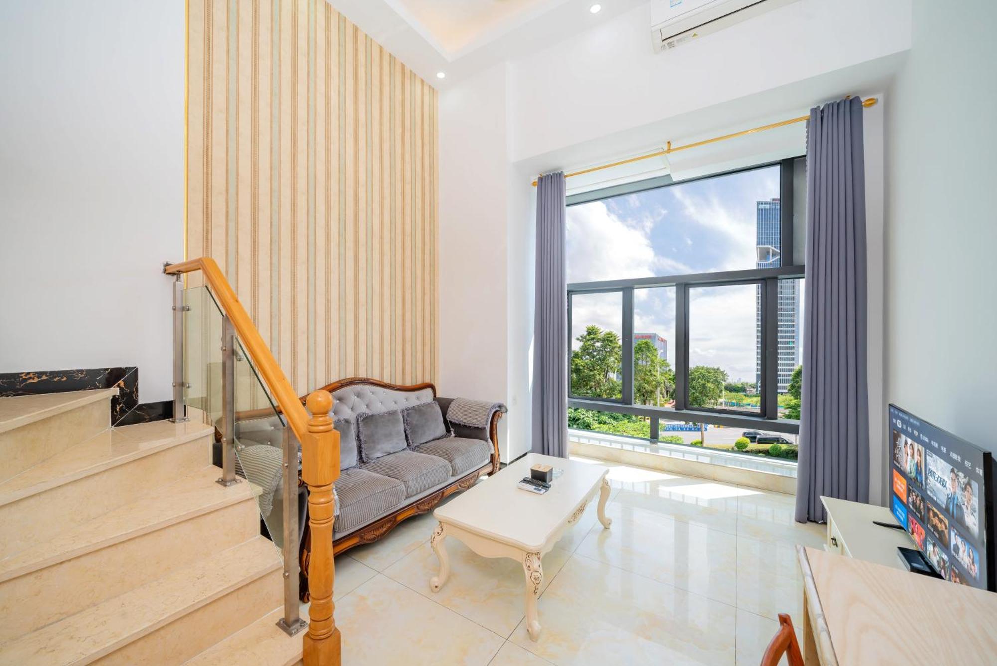 April Fair Duplex Apartment Guangzhou South Railway Station Ao Yuan Yue Shi Dai Branch Eksteriør bilde