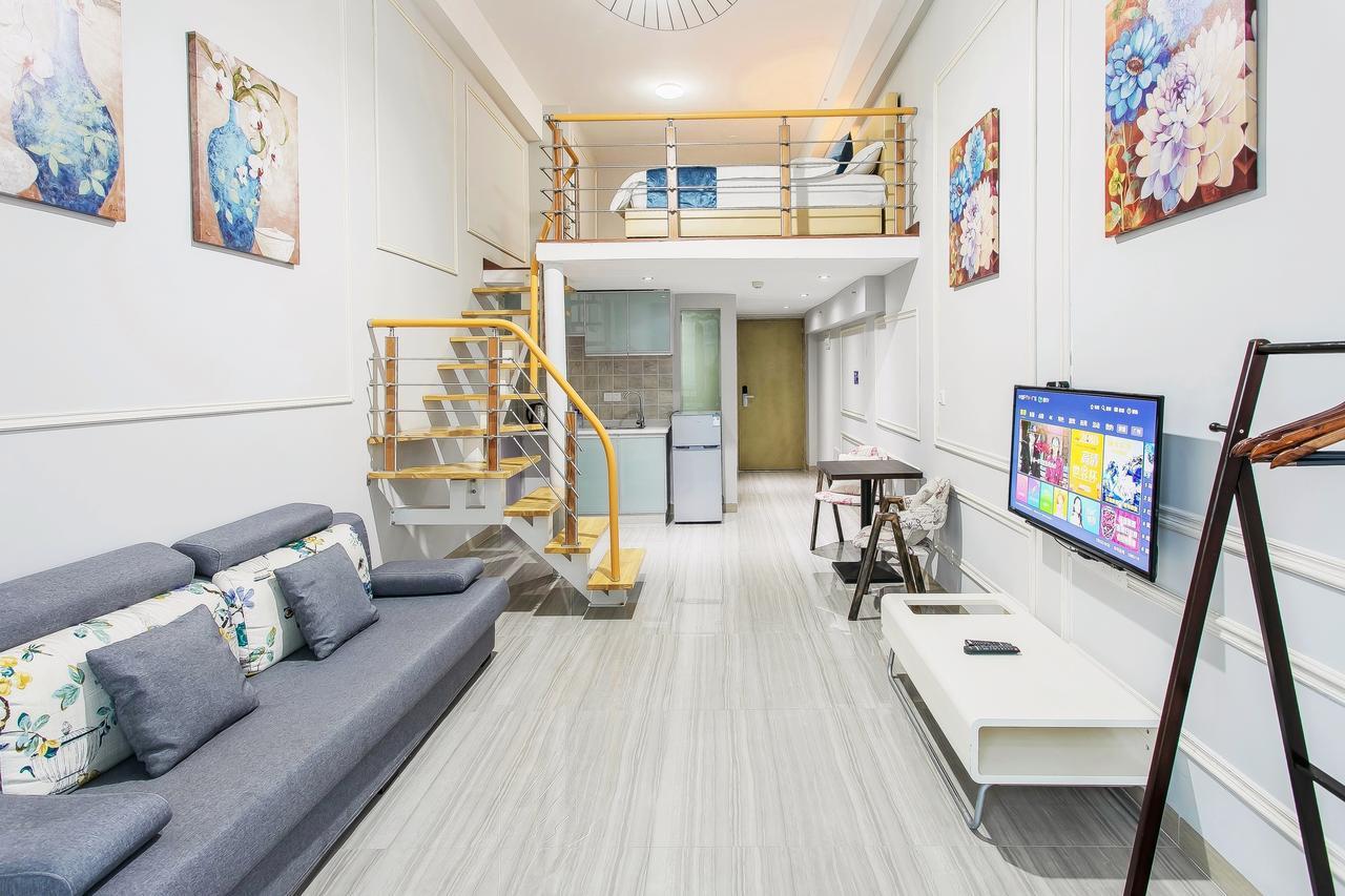 April Fair Duplex Apartment Guangzhou South Railway Station Ao Yuan Yue Shi Dai Branch Eksteriør bilde